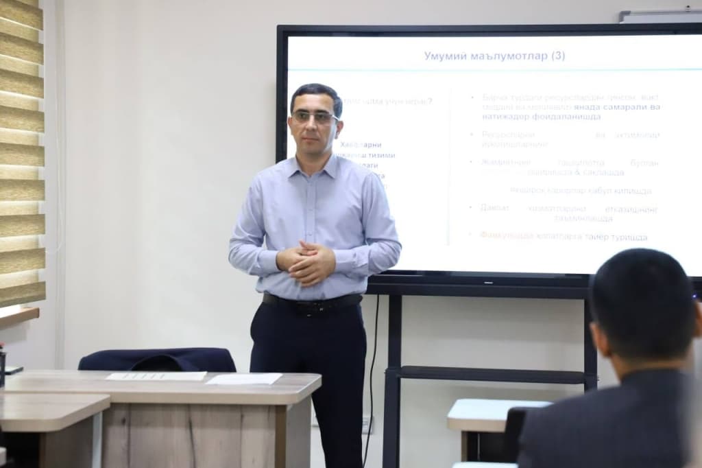 Iqtisodiyot va moliya vazirligi huzuridagi
Oʻquv markazida joriy yilning
20-aprel sanasidan boshlab Ismoilov Asqar Qurbonboyevich tomonidan malaka oshirish kursi boshlandi.